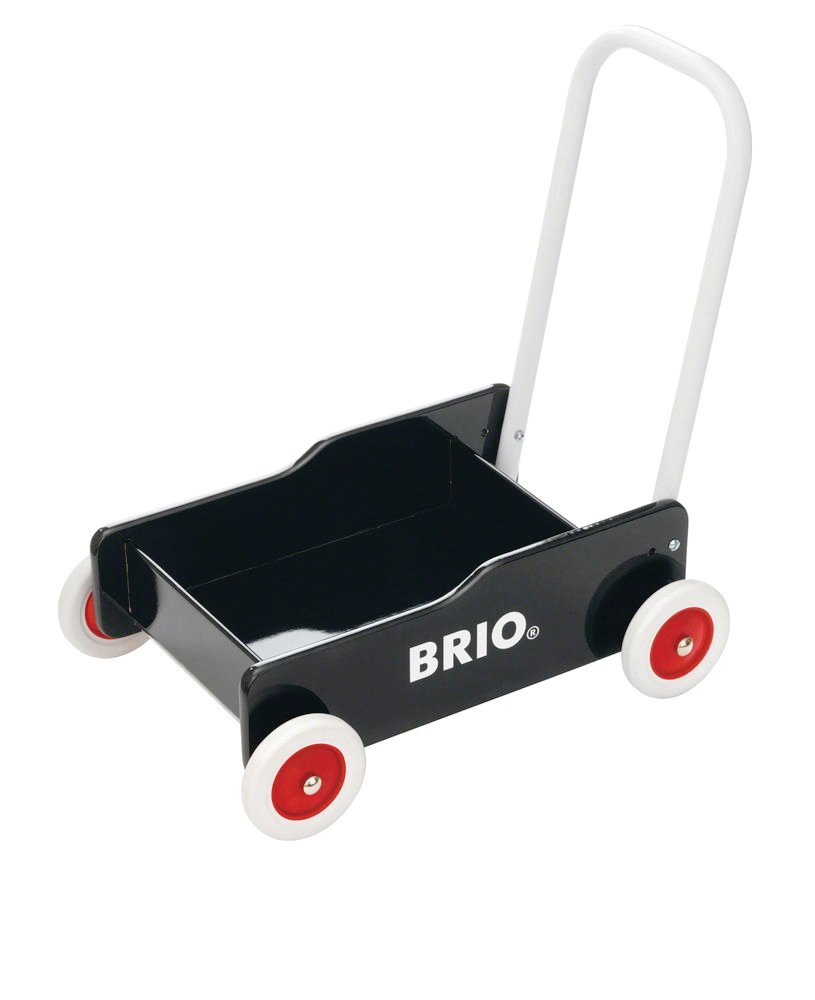 Gåvogn i træ og metal BRIO sort