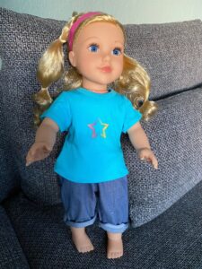Dukketøj 42-46 cm, T-shirt & shorts - Image 3