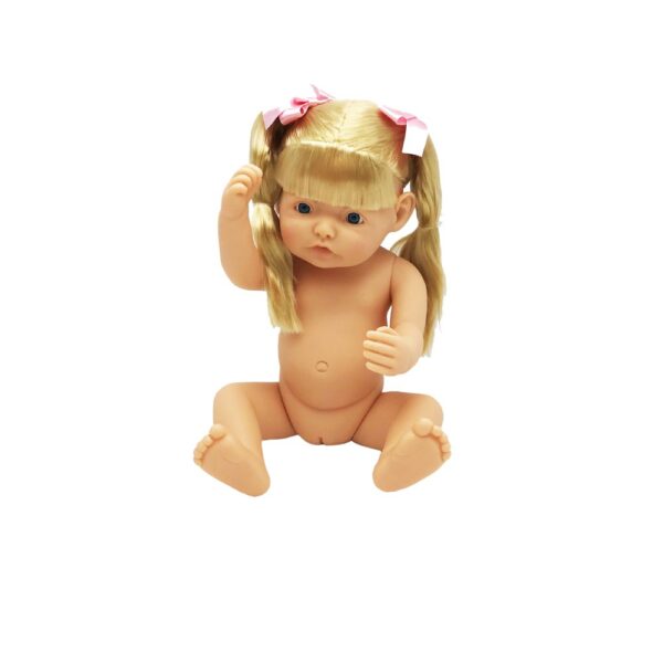 Dukke 38 cm, Pige m. hår, Europæisk