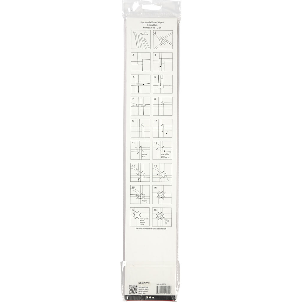 Stjernestrimler, L: 73 cm, diam. 11,5 cm, B: 25 mm, rød, 100 strimler/ 1 pk. - Image 4