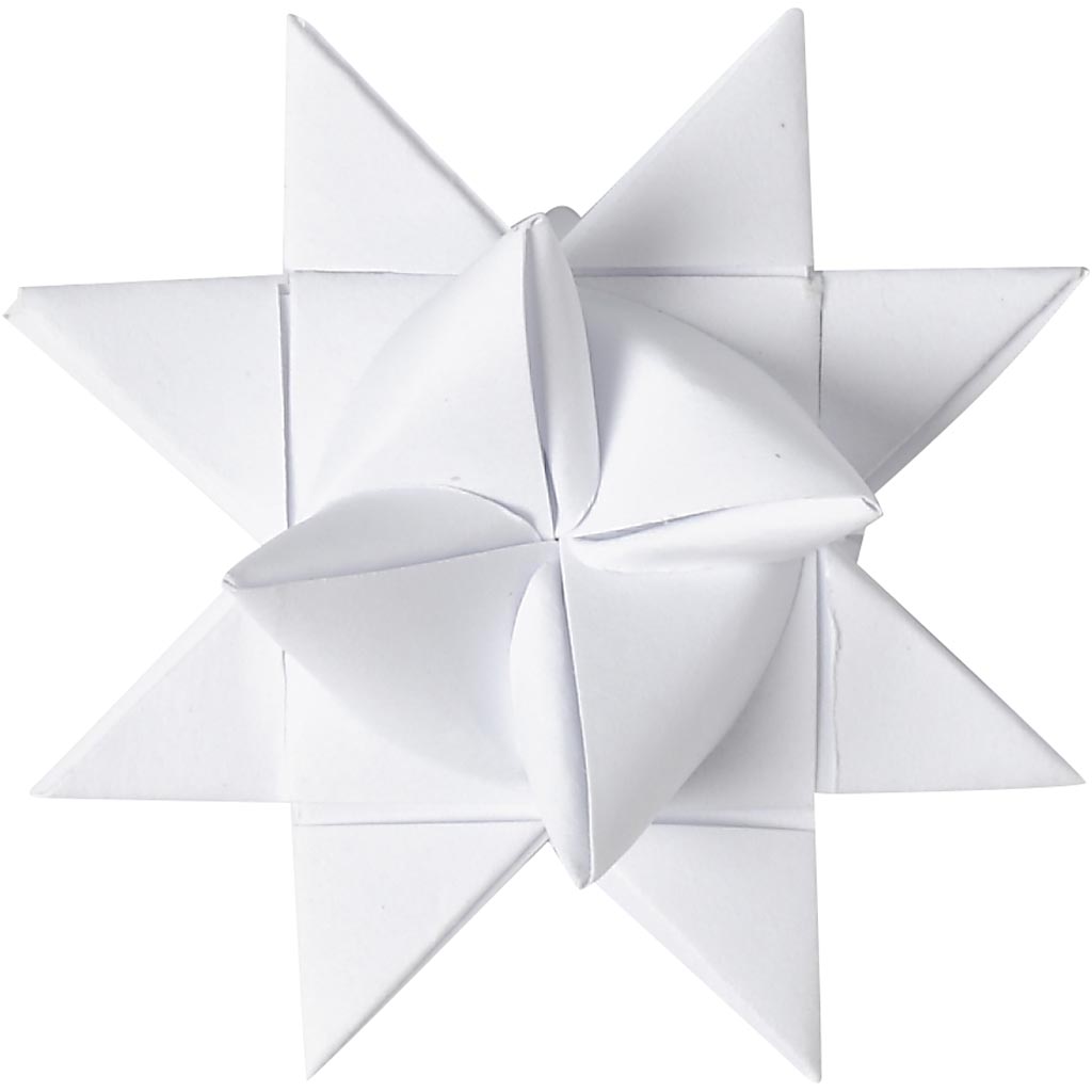 Stjernestrimler, L: 45 cm, diam. 4,5 cm, B: 10 mm, hvid, 500 strimler/ 1 pk. - Image 4