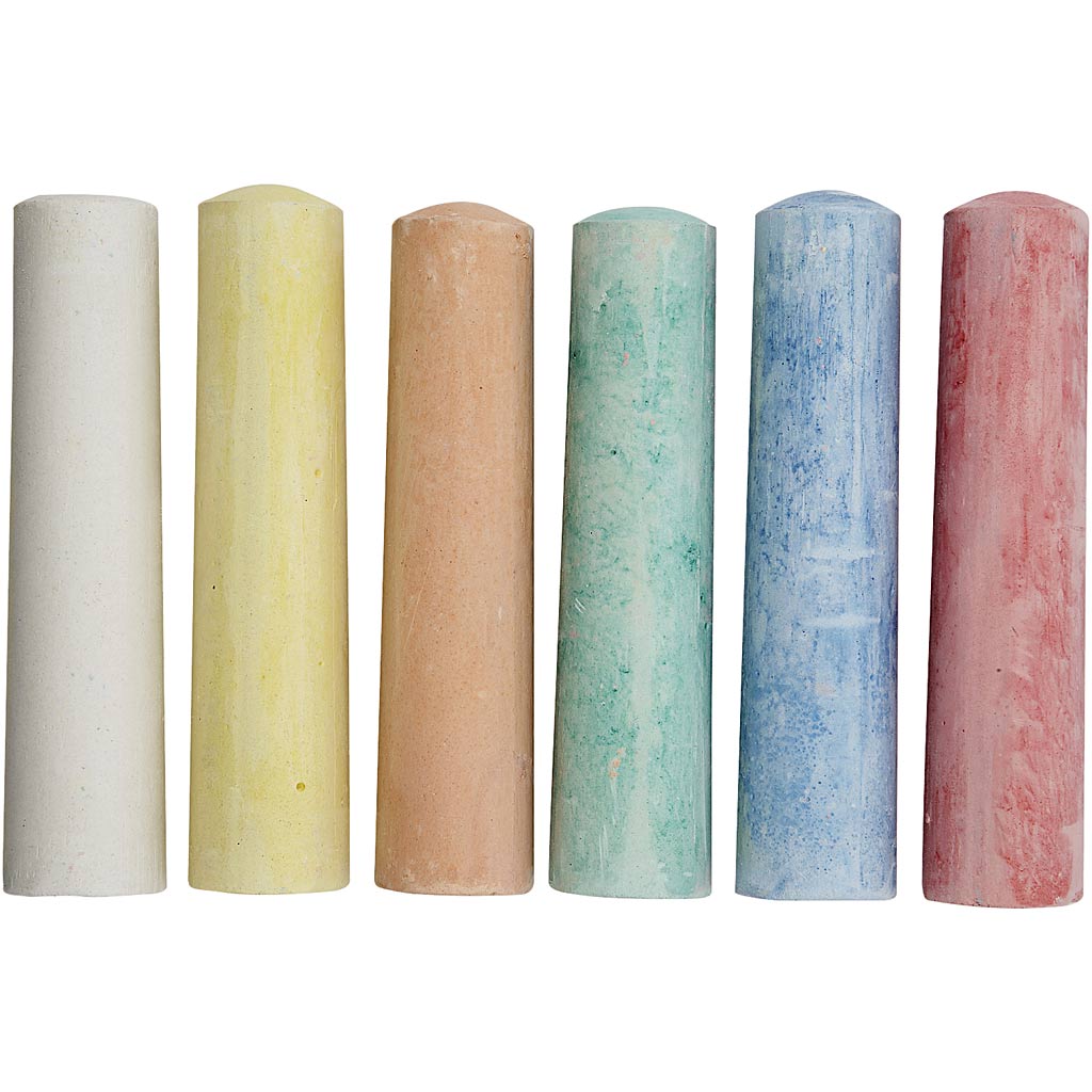 Gadekridt, 6 stk./ 1 pk.