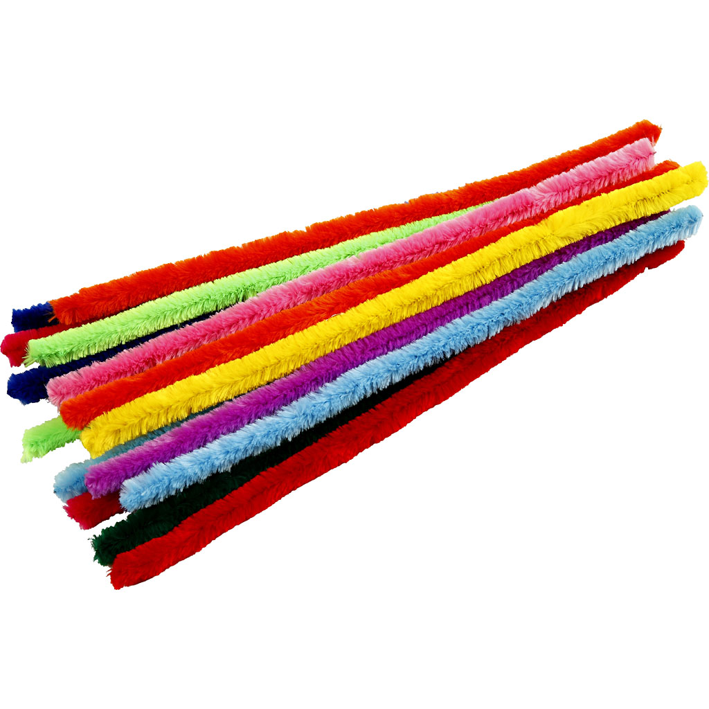 Chenille, L: 30 cm, tykkelse 15 mm, ass. farver, 15 ass./ 1 pk. - Image 4