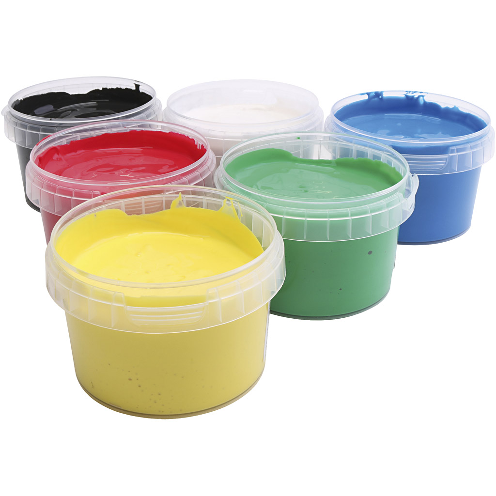 PRIMO Fingermaling, ass. farver, 6x250 ml/ 1 pk.