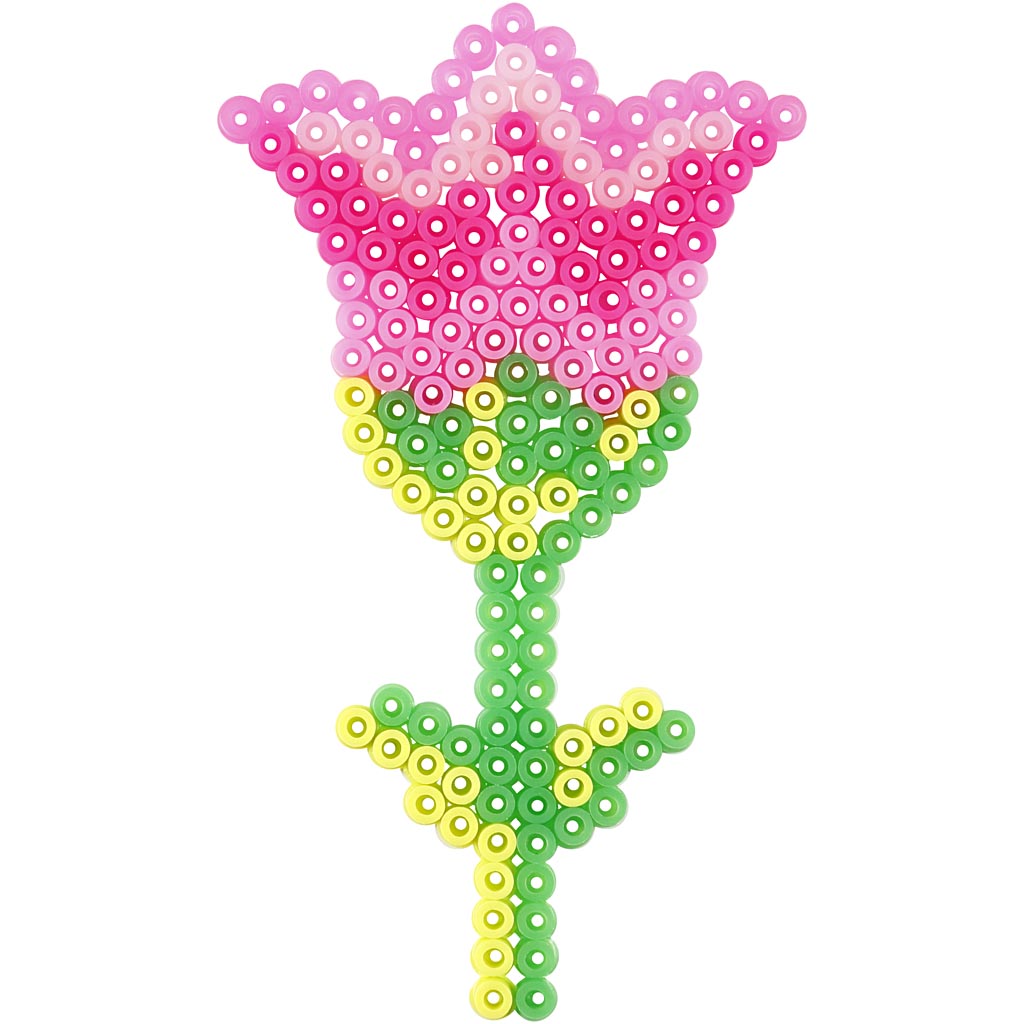 Perleplade, blomster, pige, dreng, æble og pære, str. 8,5x14-14x16 cm, medium, 6 stk./ 1 pk. - Image 5