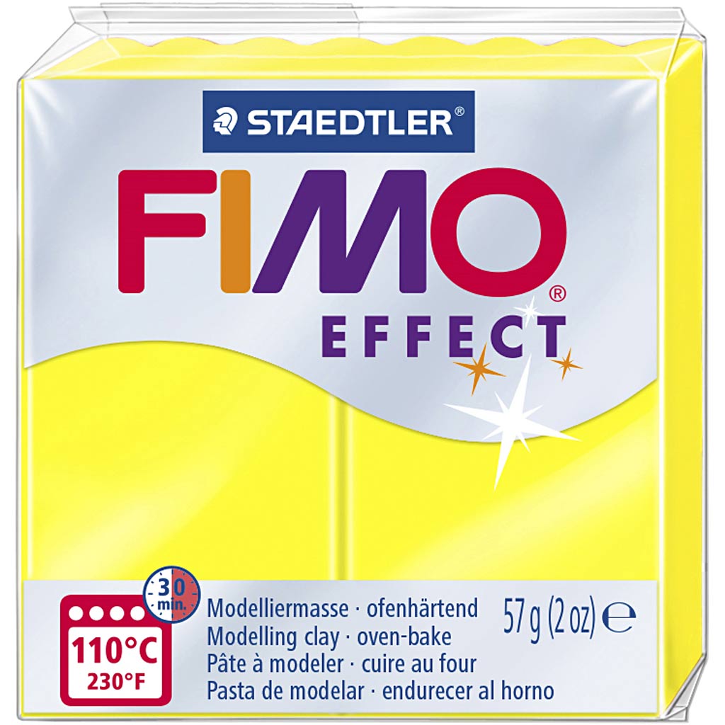 FIMO® Effect, neon gul, 57 g/ 1 pk.
