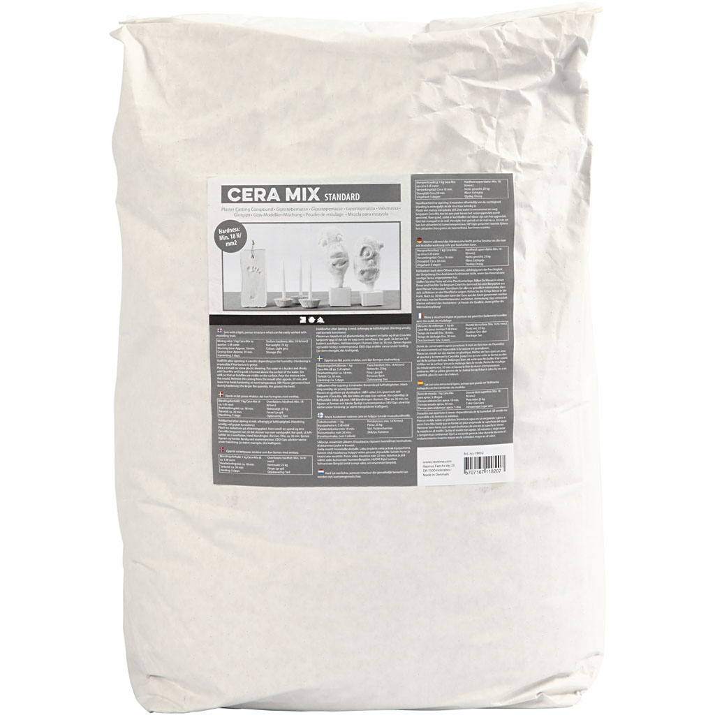 Cera-Mix Standard Modelgips, lys grå, 25 kg/ 1 pk. - Image 3