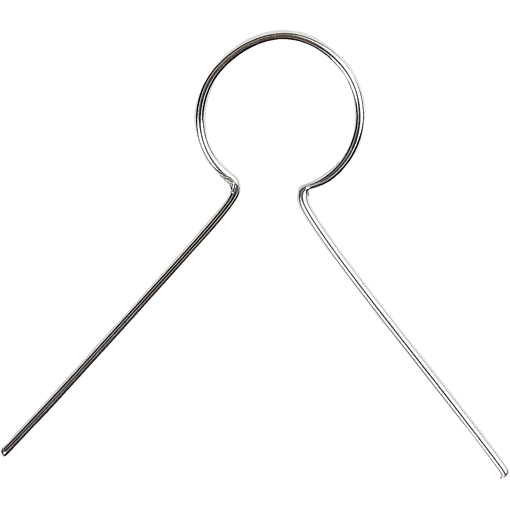 Ophæng, L: 22 mm, hulstr. 8 mm, forsølvet, 50stk.