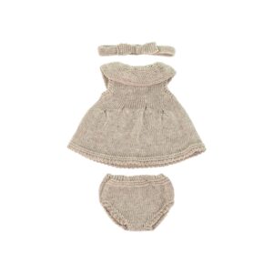 Dukketøj 32-37 cm, Strikket kjole - 3 de