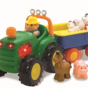 Traktor med vogn og dyr - Happy baby