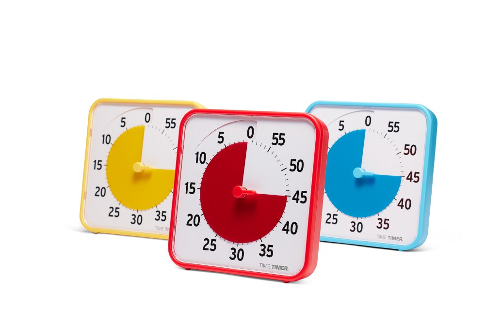 Time Timer 3 stk Rød Gul Blå