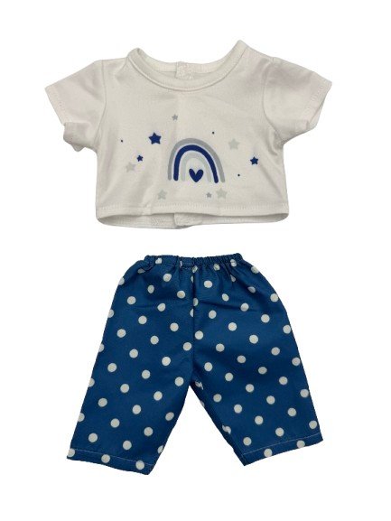 Dukketøj, T-shirt m. print & buks 32-37