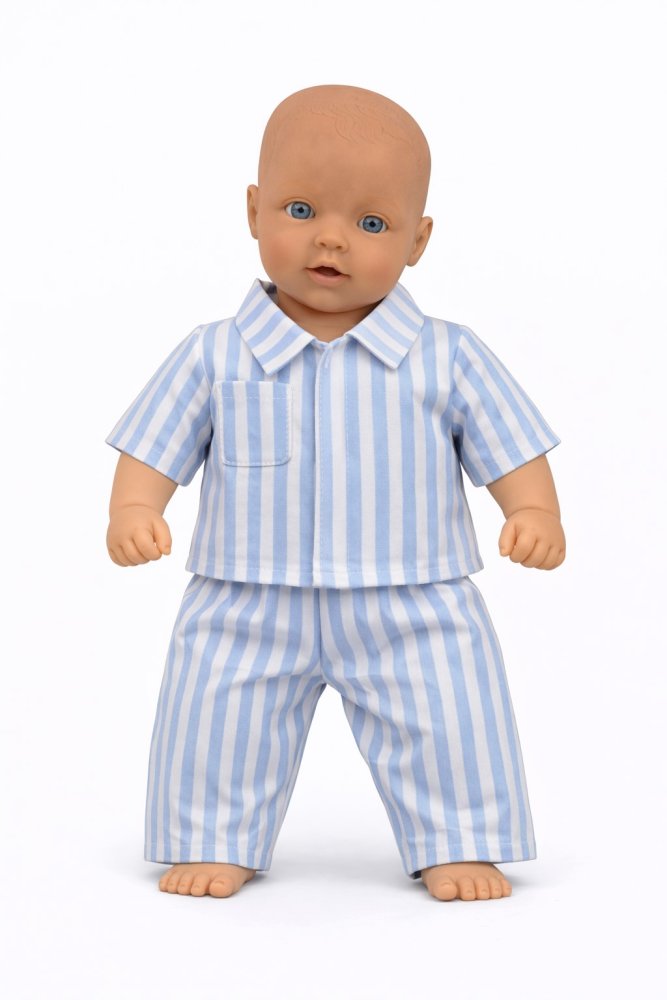 Dukketøj, Pyjamas i blå Str. 32-37 - Image 4