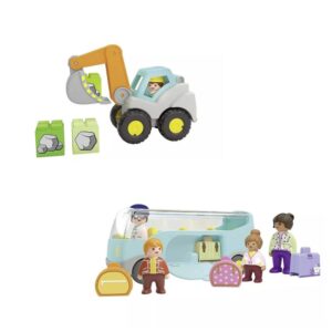 Playmobil Junior - Gravmaskine og bus