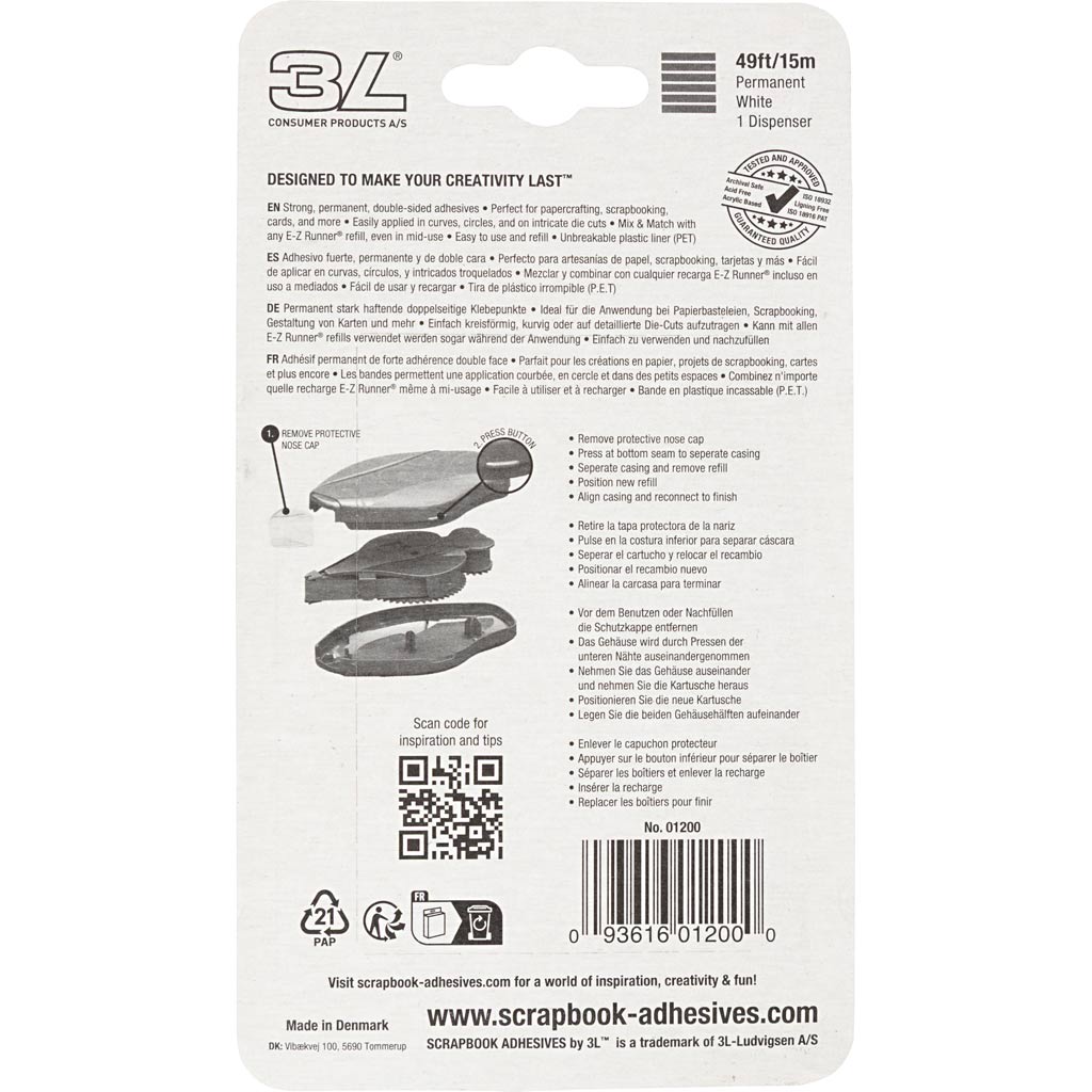 E-Z Runner®, striber, permanent lim, B: 8 mm, 15 m/ 1 rl. - Image 6