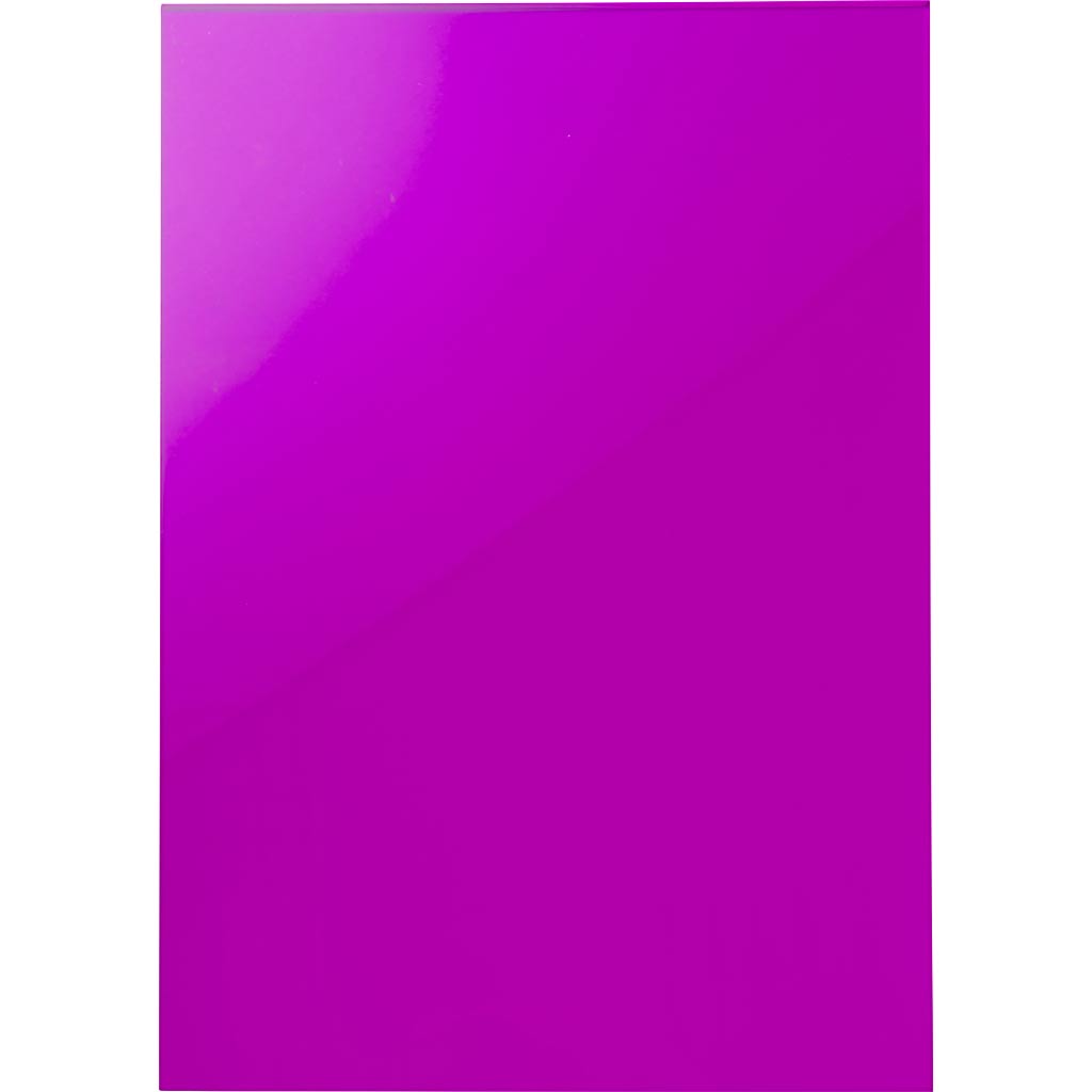 Akrylplade til laserskærer, A4, tykkelse 3 mm, transparent lilla, 1 stk.