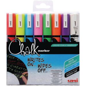 UNI PWE-5M Chalk Marker, streg 1,8-2,5 mm, rund, medium, 8 stk./ 1 pk.