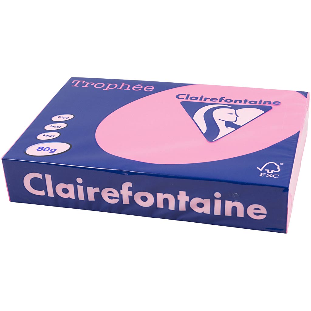 Kulørt kopipapir, A4, 80 g, pink, 500 ark/ 1 pk. - Image 3