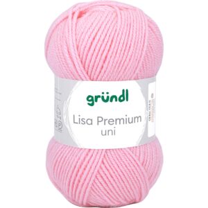 Acrylgarn, pind 3-3,5, rosa, 50 g/ 1 ngl.