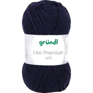 Acrylgarn, pind 3-3,5, marineblå, 50 g/ 1 ngl.