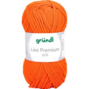 Acrylgarn, pind 3-3,5, neon orange, 50 g/ 1 ngl.
