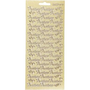 Stickers, Kutsu, ark 10x23 cm, guld, 1 ark