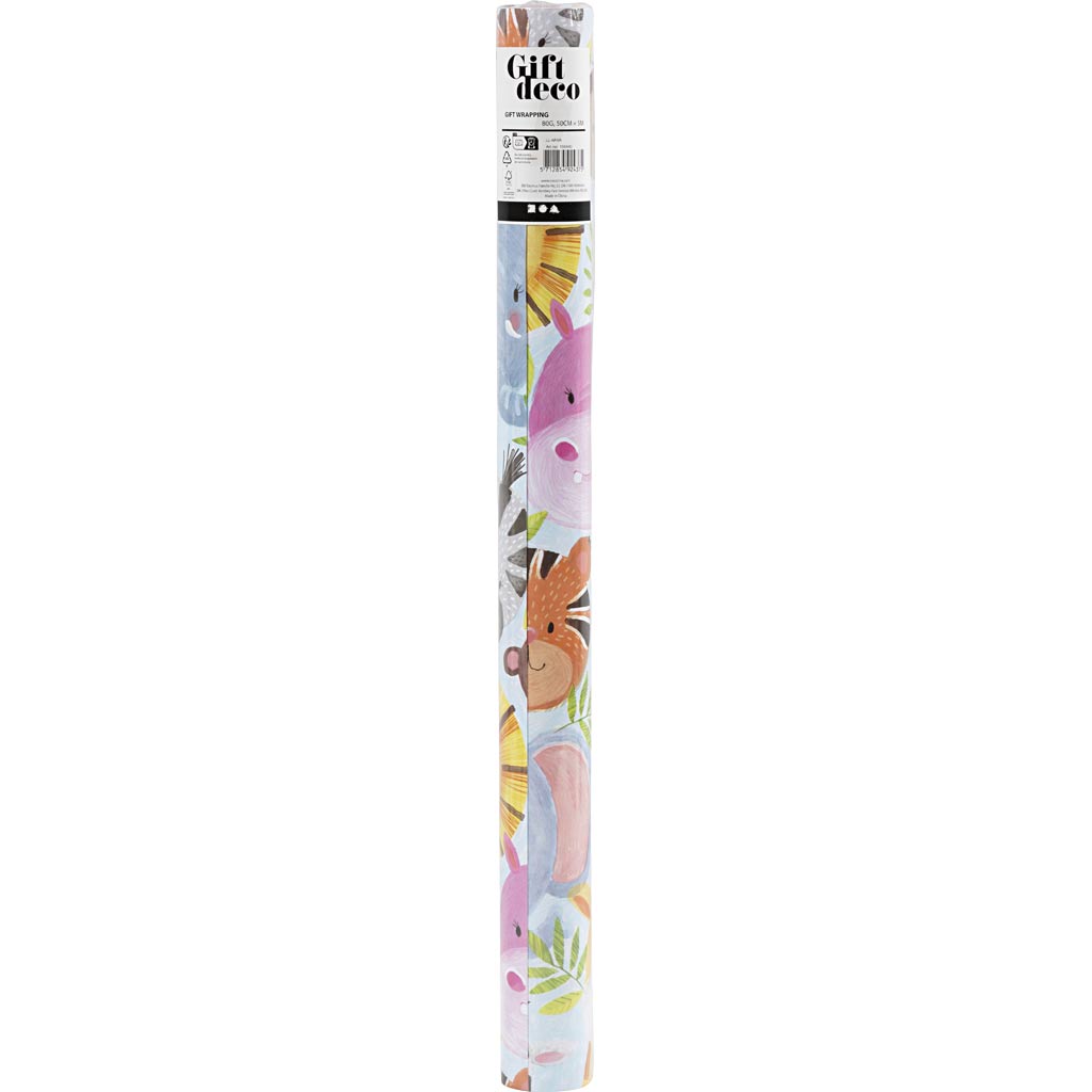 Gavepapir, dyr, 80 g, 5 m/ 1 stk. - Image 2