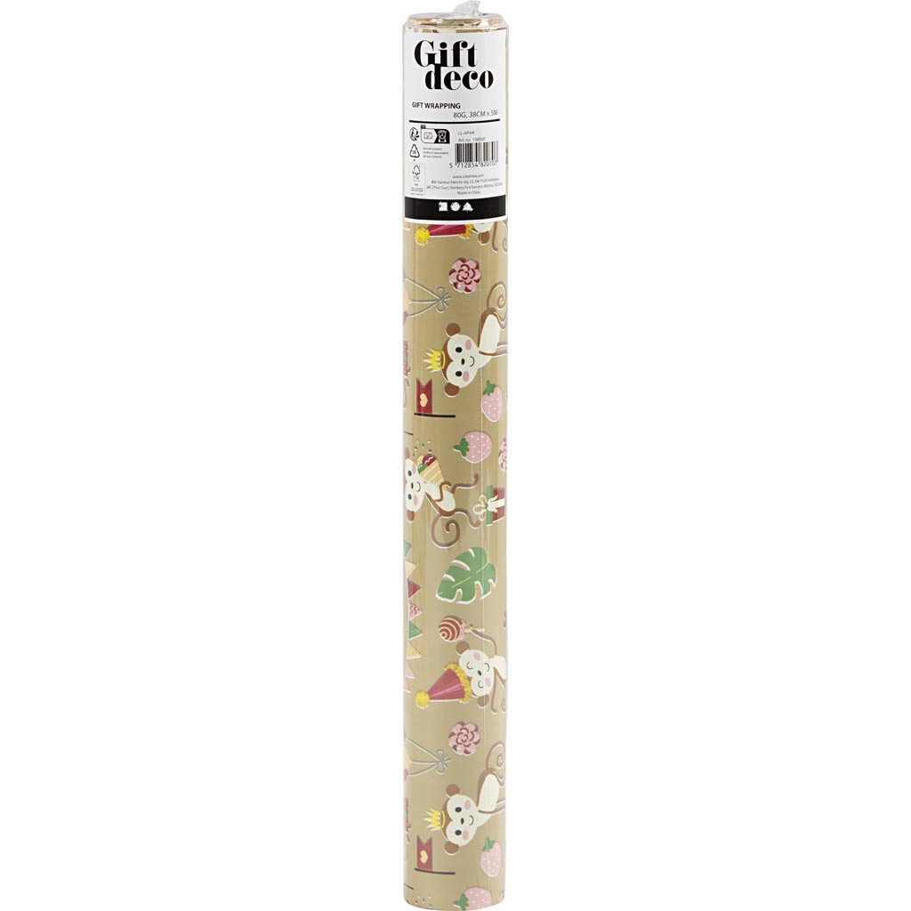 Gavepapir, Festlige aber, B: 38 cm, 80 g, 5 m/ 1 rl. - Image 2