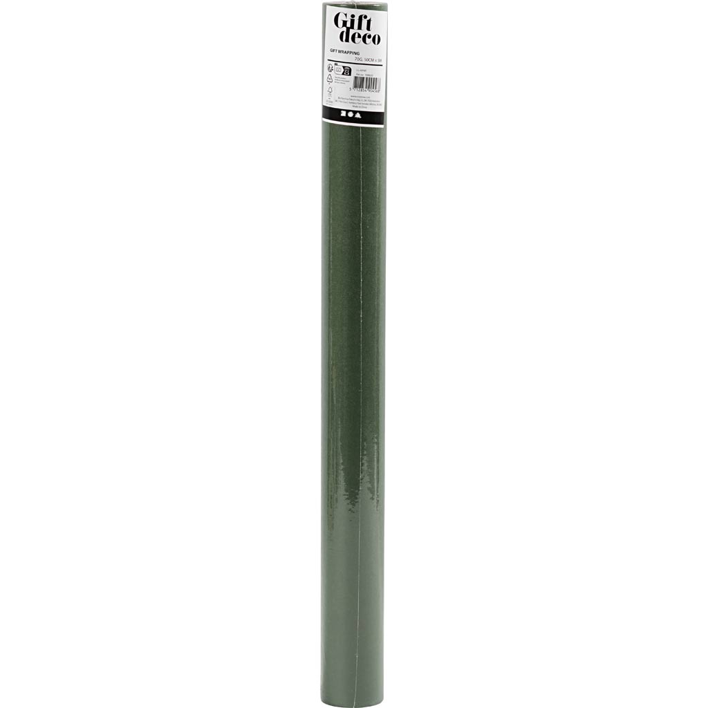 Gavepapir, B: 50 cm, 70 g, grøn, 5 m/ 1 rl. - Image 2