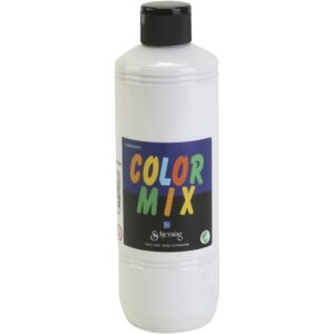 Akrylmaling, hvid, 500 ml/ 1 fl.