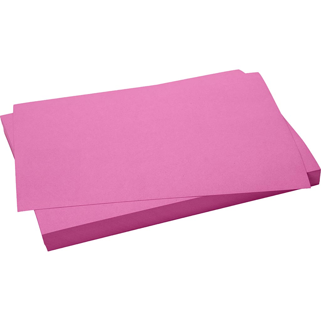 Karton, ark 50x35 cm, 270 g, pink, 10 ark/ 1 pk.