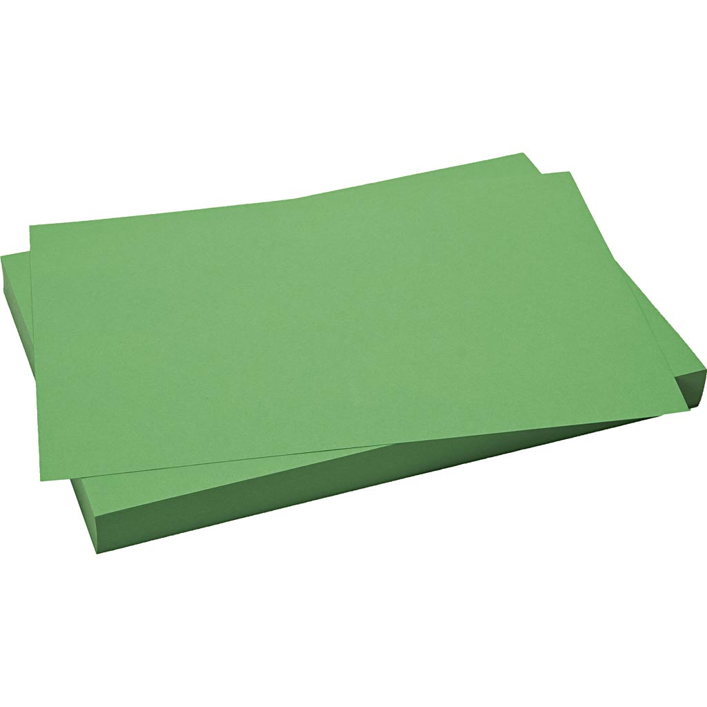 Karton, ark 50x35 cm, 270 g, grøn, 10 ark/ 1 pk.