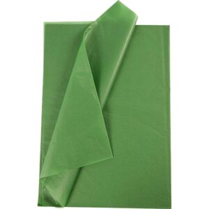 Silkepapir, ark 50x70 cm, 17 g, græsgrøn, 25 ark/ 1 pk.