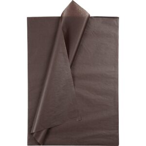 Silkepapir, ark 50x70 cm, 17 g, mørk brun, 25 ark/ 1 pk.