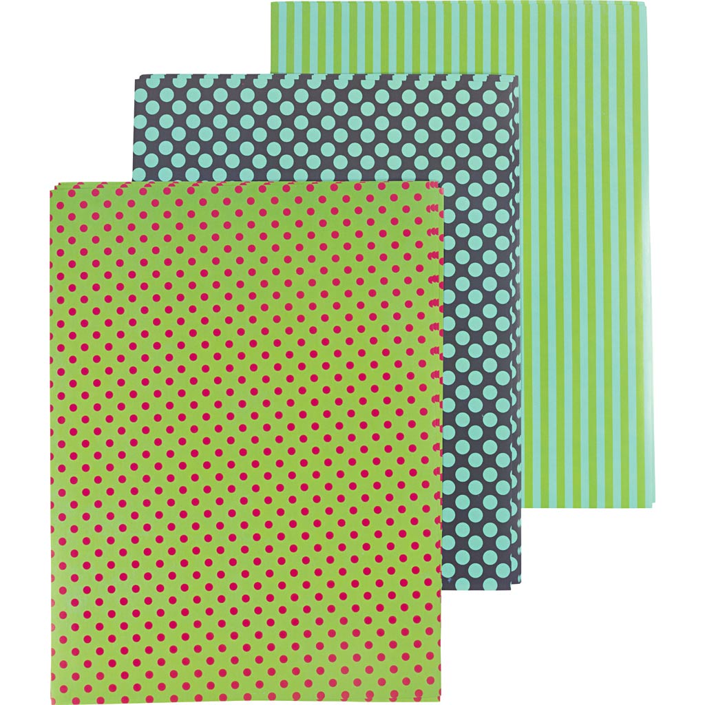 Glanspapir, mønstret design 24, ark 25x35 cm, 80 g, 25 ark/ 1 pk.
