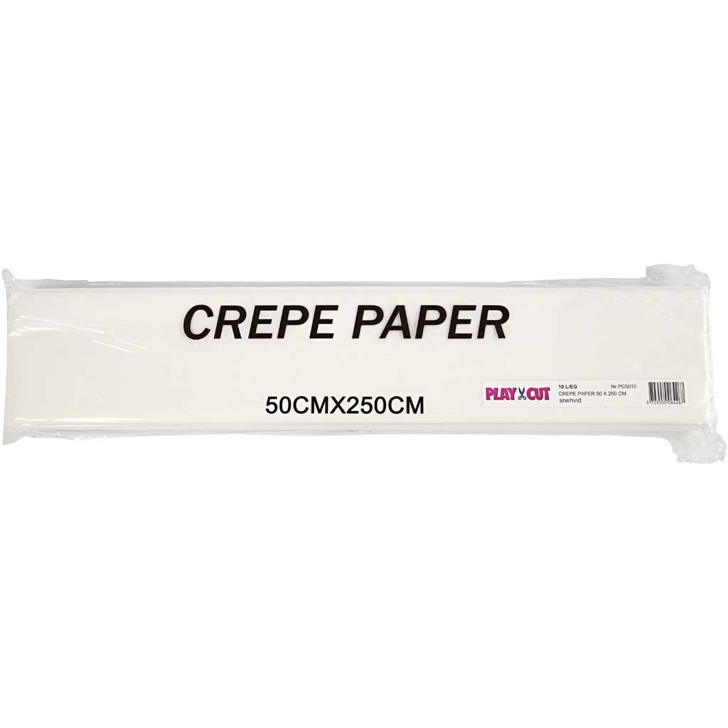 Crepepapir, ark 50x250 cm, 22 g, hvid, 10 læg/ 1 pk. - Image 3