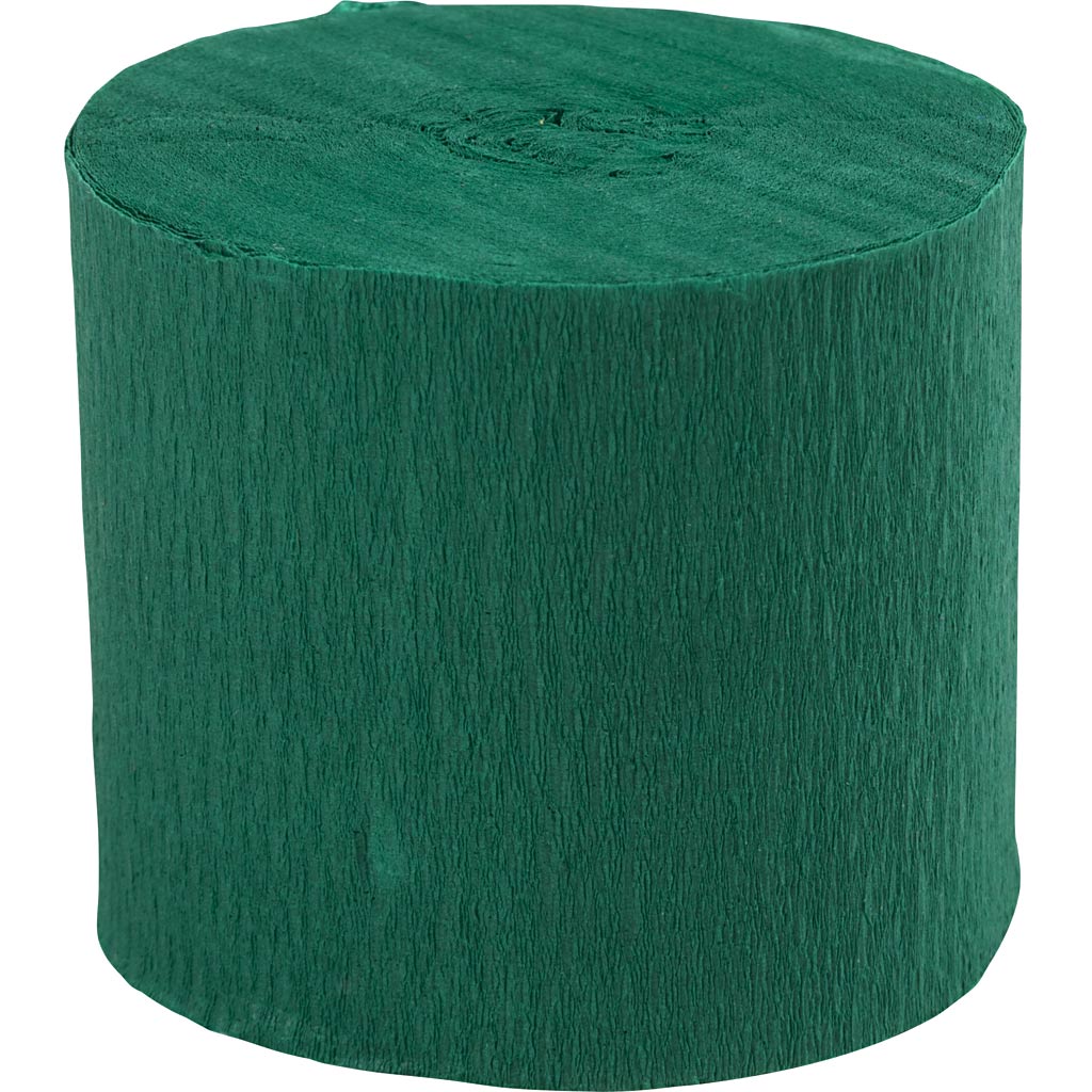 Crepepapir Ruller, B: 5 cm, 22 g, grøn, 20 m/ 1 stk.