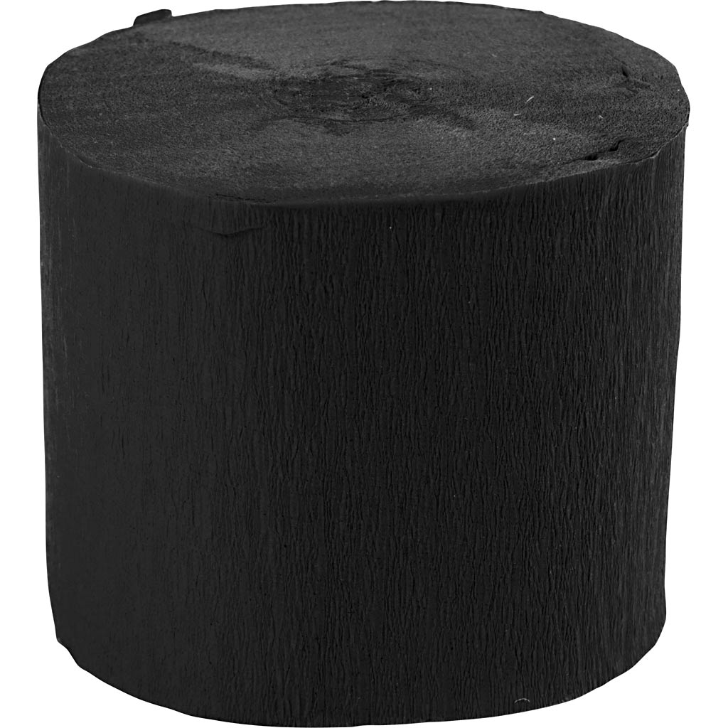 Crepepapir Ruller, B: 5 cm, 22 g, sort, 20 m/ 1 stk.