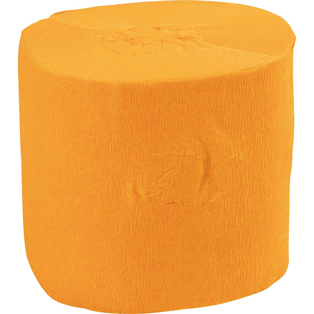 Crepepapir Ruller, B: 5 cm, 22 g, orange, 20 m/ 1 stk.