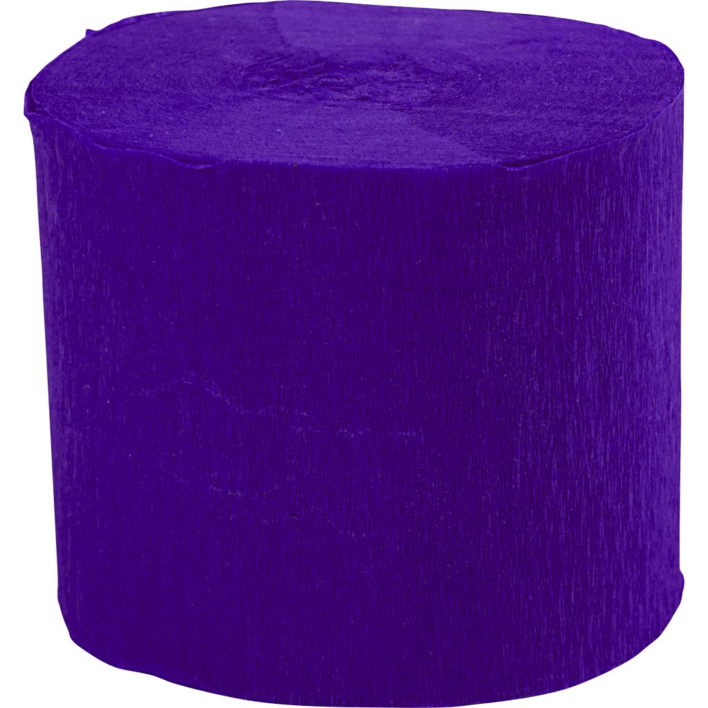 Crepepapir Ruller, B: 5 cm, 22 g, mørk lilla, 20 m/ 1 stk.