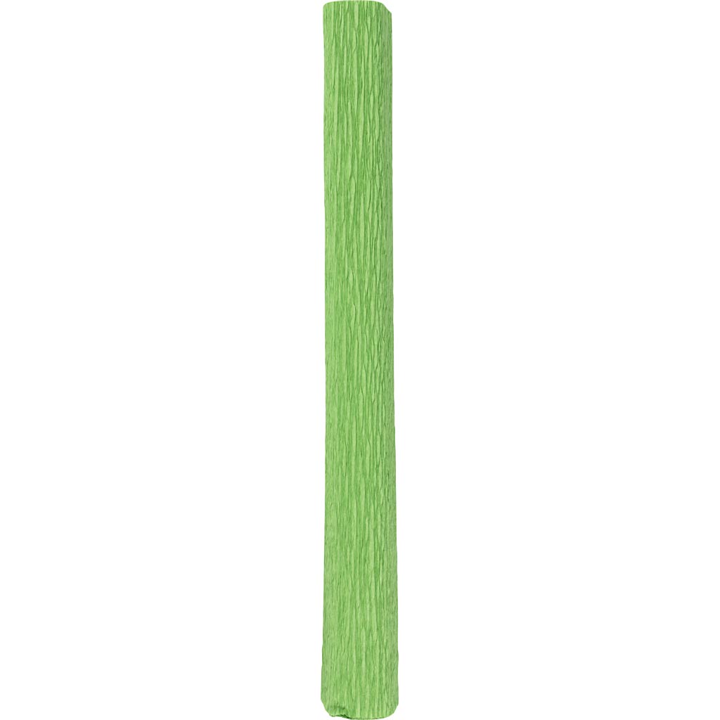 Crepepapir, ark 25x60 cm, Stræk/crepe: 180%, 105 g, lys grøn, 1 ark