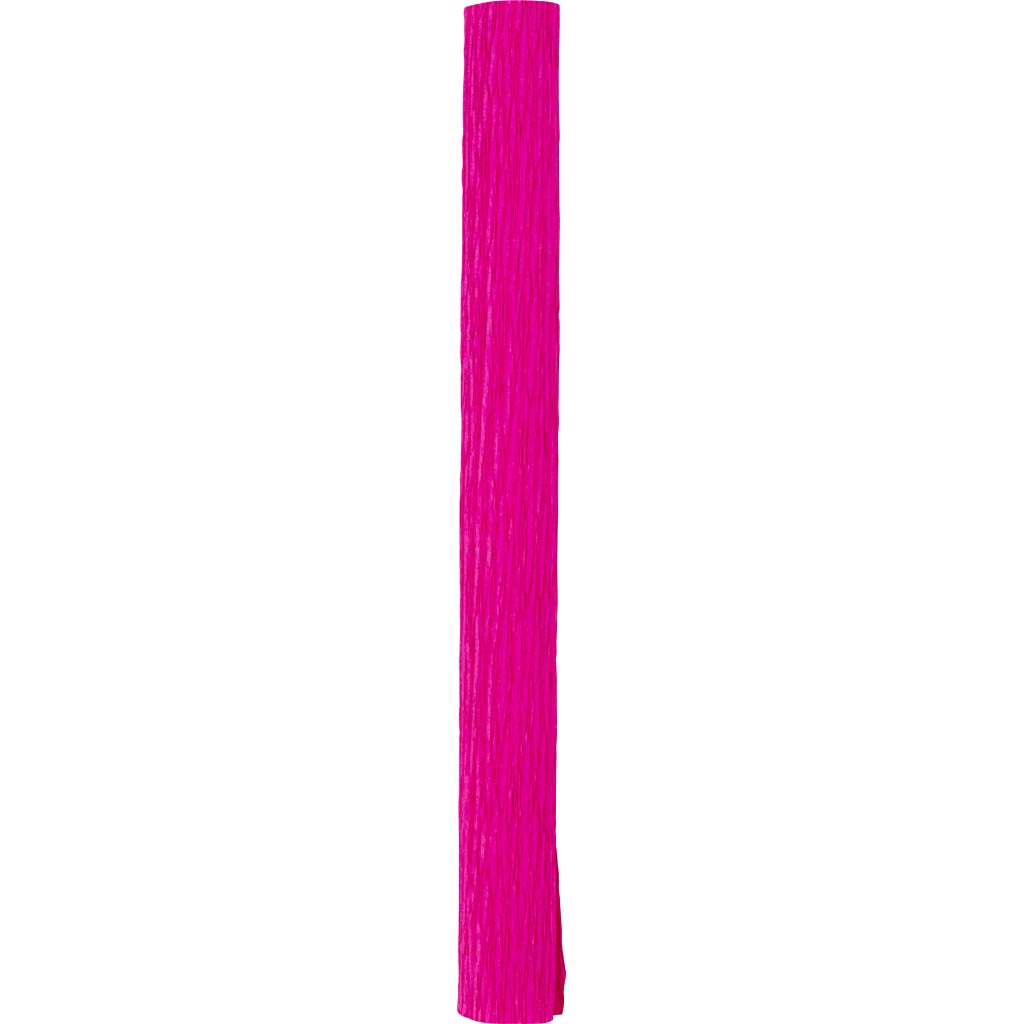 Crepepapir, ark 25x60 cm, Stræk/crepe: 180%, pink, 1 ark