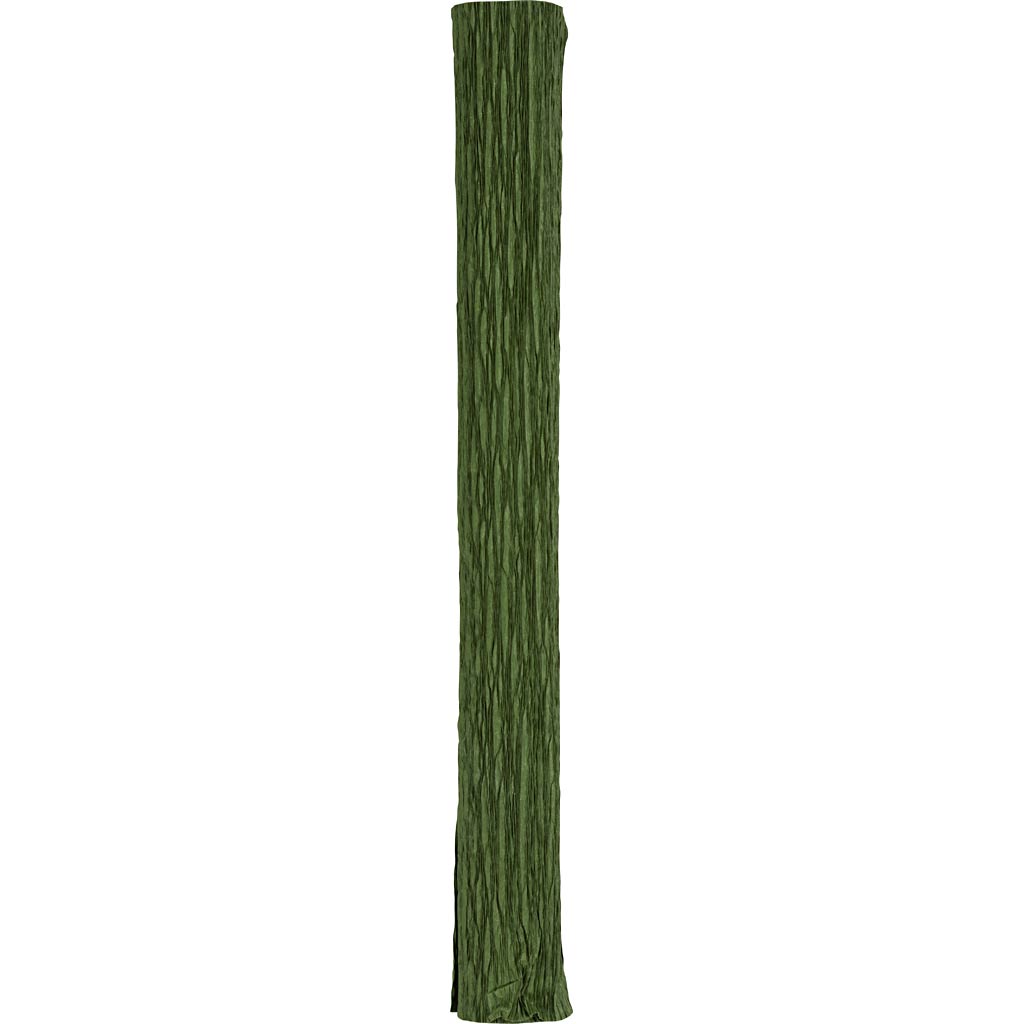 Crepepapir, ark 25x60 cm, Stræk/crepe: 180%, bladgrøn, 1 ark