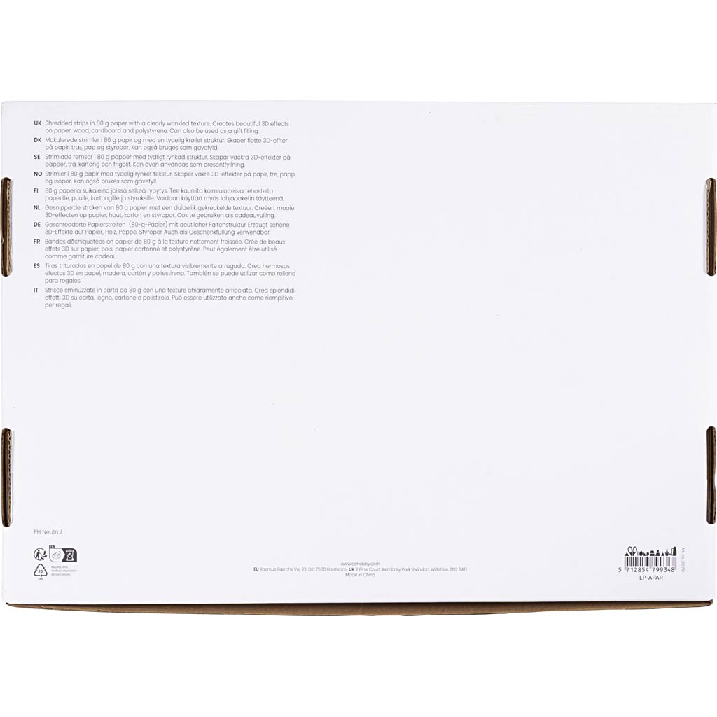 Krøllede Papirstrimler, L: 25-30 cm, B: 3 mm, sort, brun, rød, hvid, 4x50 g/ 1 pk. - Image 3