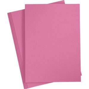 Strukturkarton, A4, 220 g, rosa, 10 ark/ 1 pk.