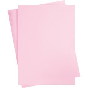 Strukturkarton, A4, 220 g, lys pink, 10 ark/ 1 pk.