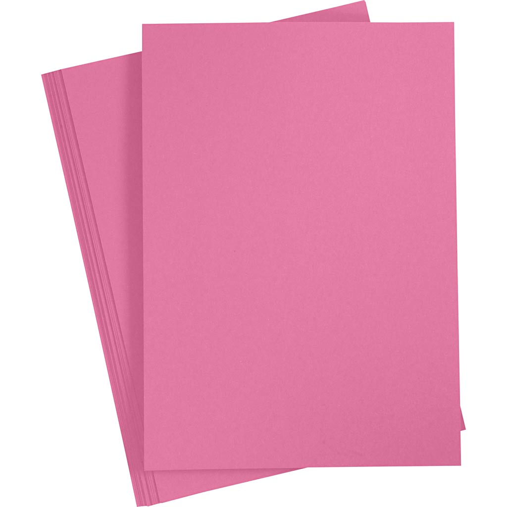 Karton, A4, 180 g, gl. rosa, 25 ark/ 1 pk.