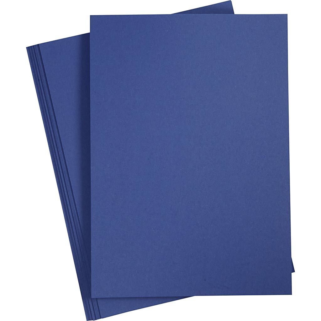 Karton, A4, 180 g, mørk blå, 25 ark/ 1 pk.