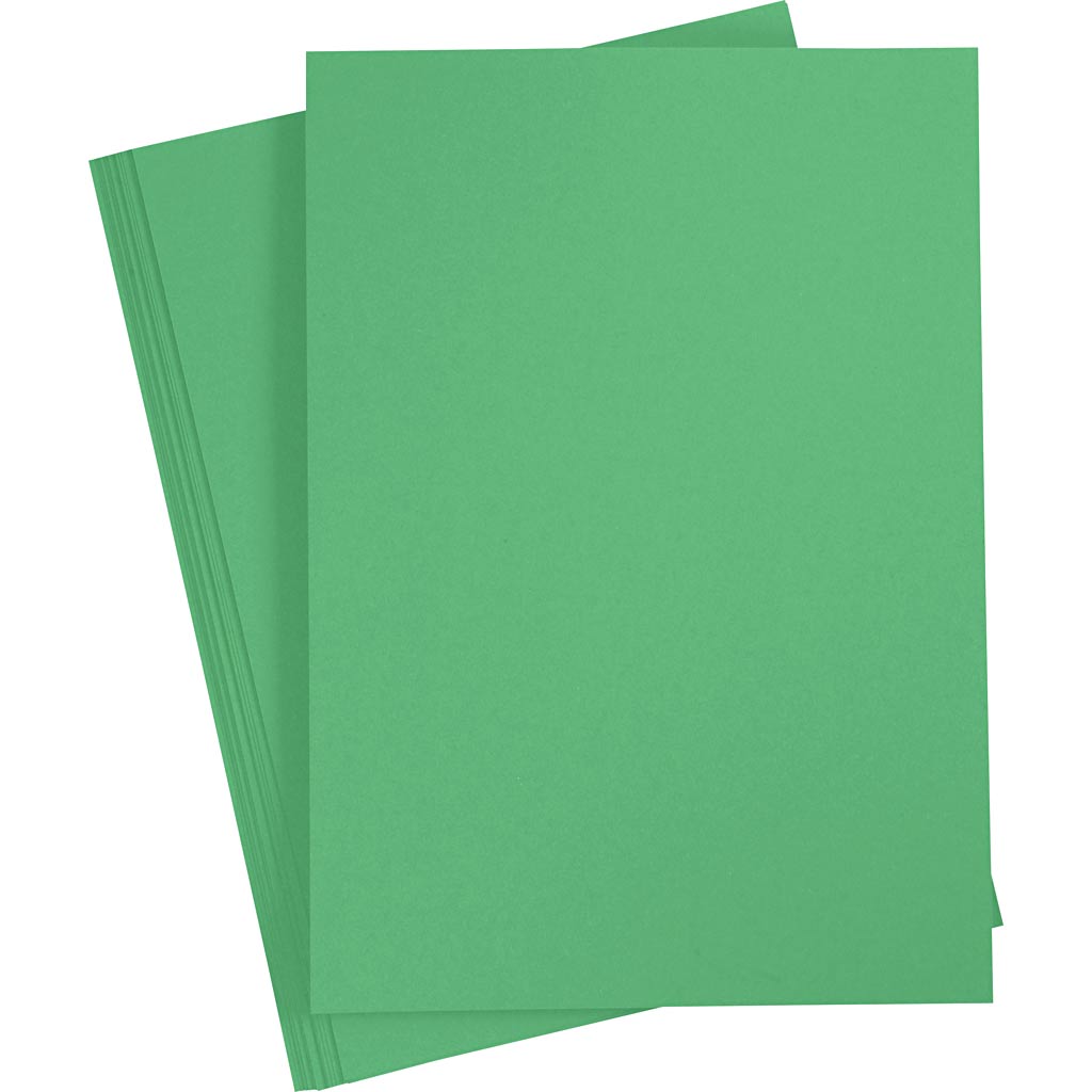 Karton, A4, 180 g, græsgrøn, 25 ark/ 1 pk.