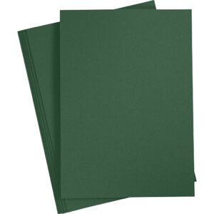 Karton, A4, 180 g, mørk grøn, 25 ark/ 1 pk.